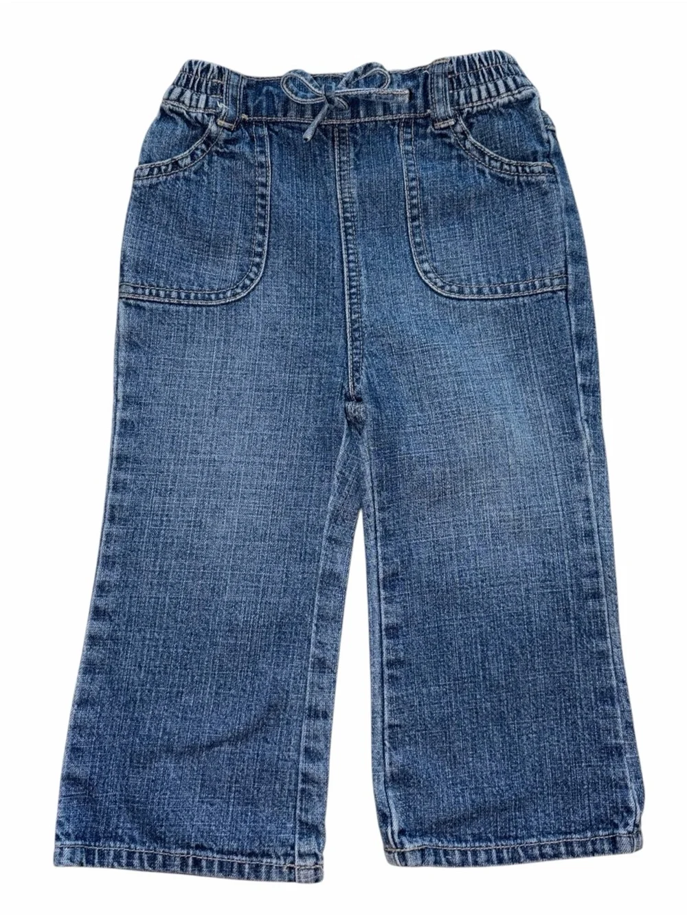 Vintage 90s OshKosh B'gosh Baby Elastic Waist Pull-on Dark Wash Jeans 18m Staple